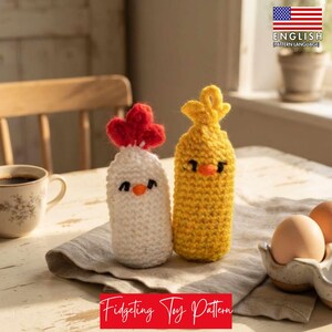 Fidgeting Toy Pattern | Crochet Click Clack | No Sew Chick Amigurumi | Stress Relief Toy PDF