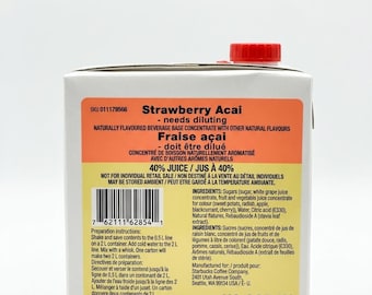 Starbucks Strawberry Açaí Refreshers 8x Concentrado Sin GCE – 1L (33.8 fl oz)