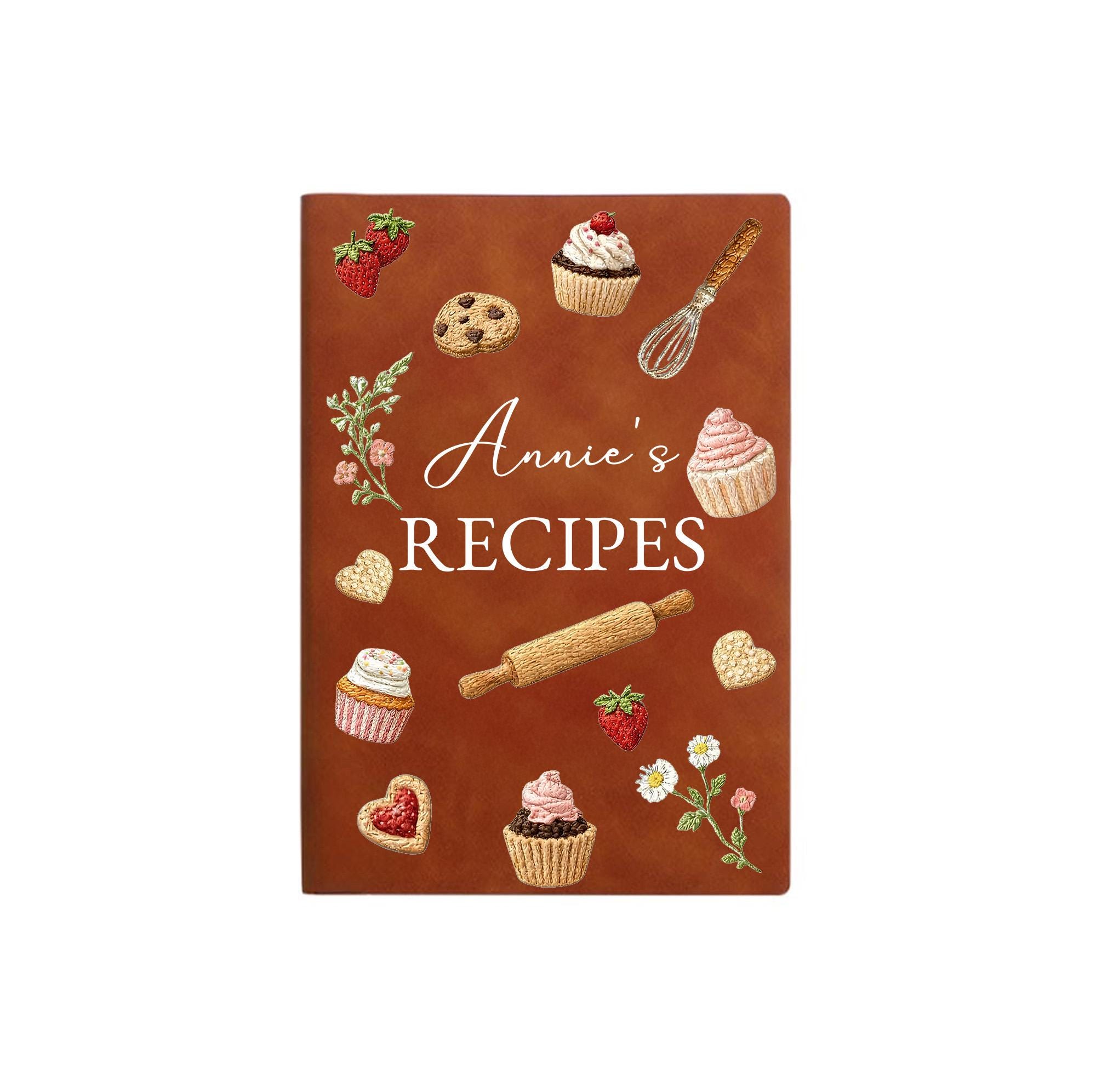 Notebook Con Ricette Personalized Recipes Notebook With Name Multicolor A5/A6 Leather Recipe ...