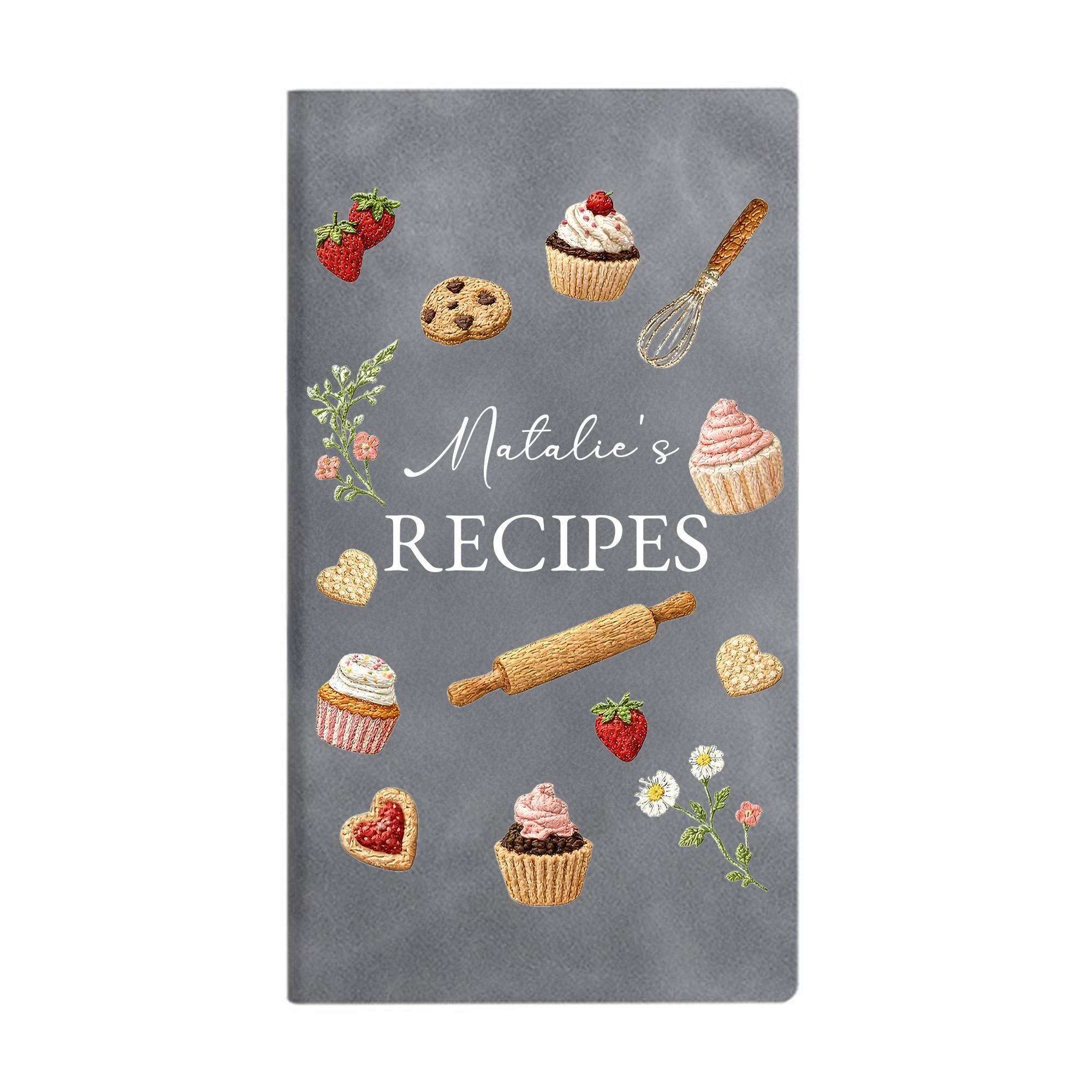 Personalized Recipes Notebook With Name Multicolor A5/A6 Leather Recipe ...