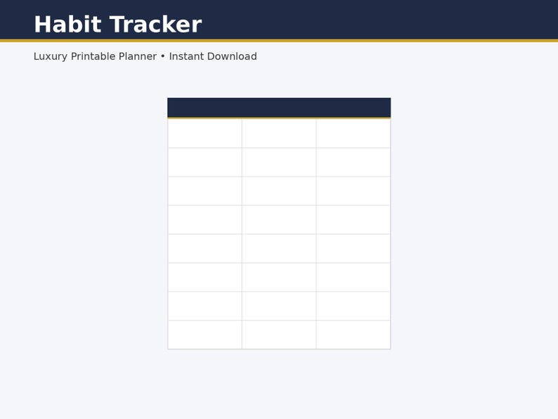 Habit Tracker Printable | Daily Goal Routine Planner (PDF Download) - Etsy
