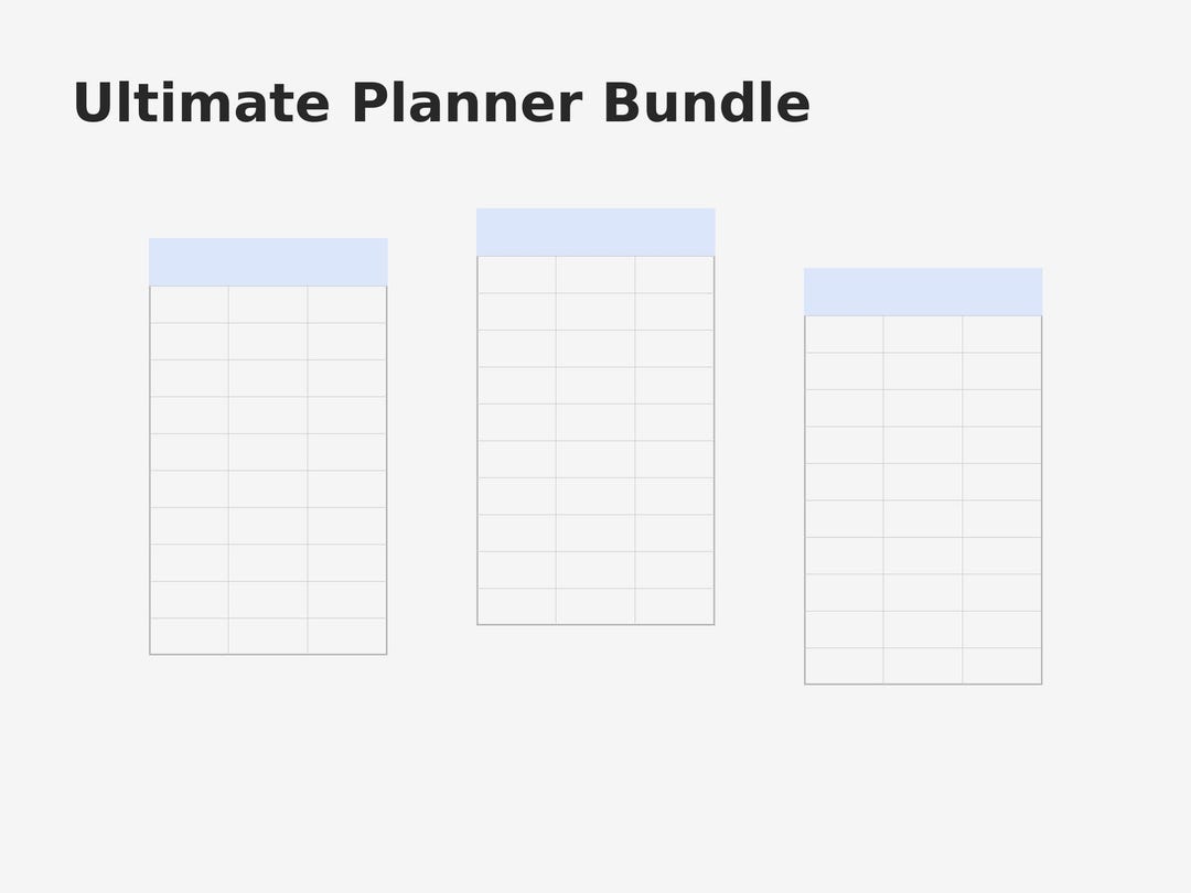 Productivity Planner Bundle | 50 Printable Planner Templates | Daily ...