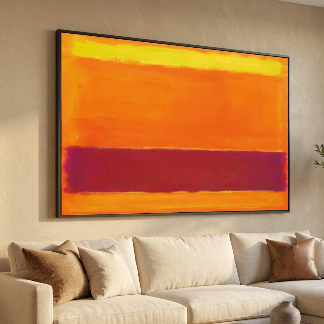 Colorblock Mark Rothko Mark Rothko Abstract #428, Museum Quality Premium Canvas Wall Art ...