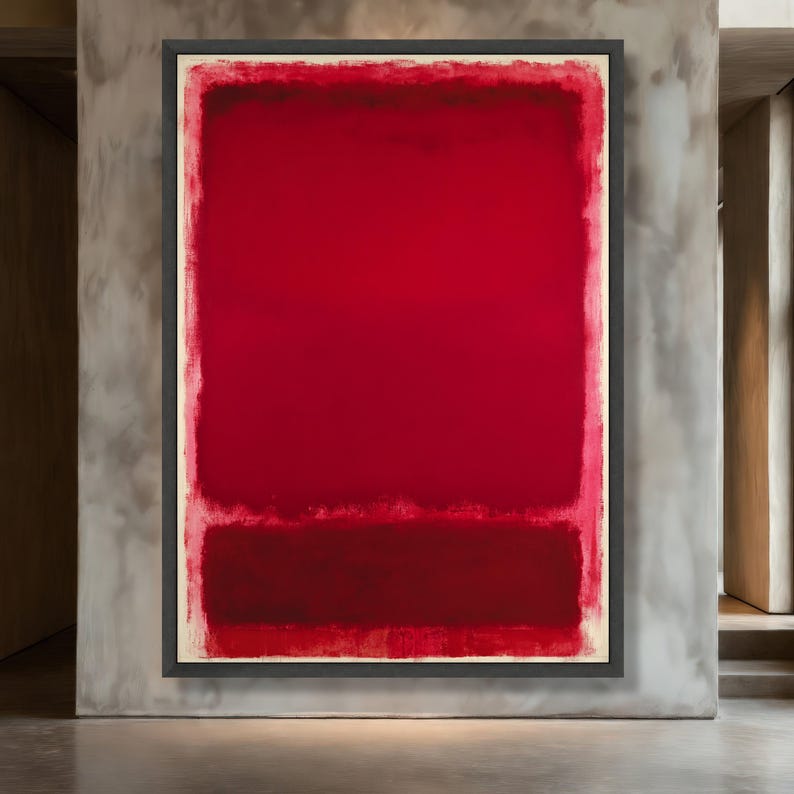Mark Rothko Deep Color Fields Mark Rothko Abstract Red Canvas Wall Art 473, Premium Museum Quality ...