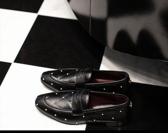 New Handmade Pure Leather Moccasin Loafer Shoes For Women