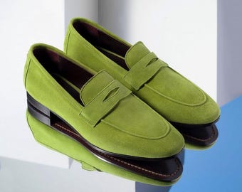 New Handmade Pure Suede Leather Moccasin Loafer Shoes For Women