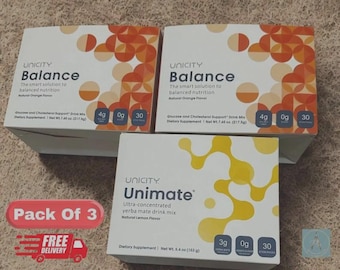 3 pack unicity balance + unimate bundle