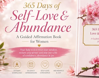 365 Days Self-Love Abundance Affirmation Book voor vrouwen (pdf-download)