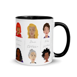 Female Artists Mug With Accent Handle