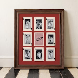 Personalized Playing Card Photo Collage Print, Couple How Lucky Are We Wall Art Poster, Anniversary Wedding Gift, Wall Art Poster image 8