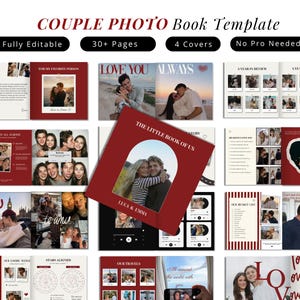 Custom Couple Photo Book Template | Anniversary, Valentine's Day Keepsake (Digital Download)