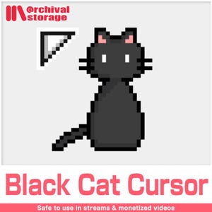 Cursor de gato negro animado / Cursor de ratón kawaii (Windows)