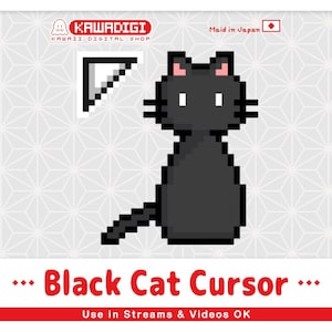 Cursor de gato negro animado / Cursor de ratón kawaii (Windows)