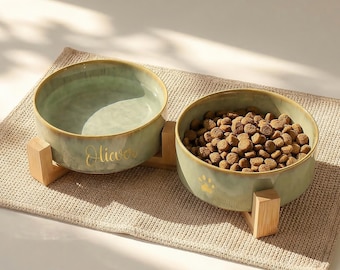 Perfektes Geschenk für Welpen und Katzenliebhaber, Haustierbedarf, Futternapf - Keramiknapf mit Namen, individueller Fressnapf für Hunde und Katzen