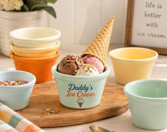 新築祝いの贈り物、手作り陶器のアイスクリームボウル、アイスクリーム好きへの贈り物、アイスクリームパーティー、結婚式の記念品、セラミックボウルギフト
