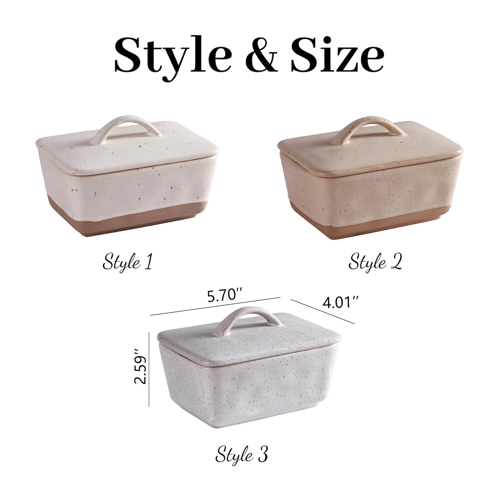 Mother's Day Gift,Handmade Pottery Butter Box, Covered Butter Dish, Rustic Kitchen Utensils, Dishwasher Microwave Safe, Ceramic Wedding Gift - style2