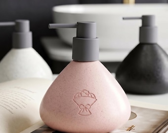 Ceramic Soap Dispenser Bottle, Antibacterial Pump Bottle, Bathroom Lotion Bottle, Refillable Hand Sanitizer Dispenser, Kitchen Sink Decor
