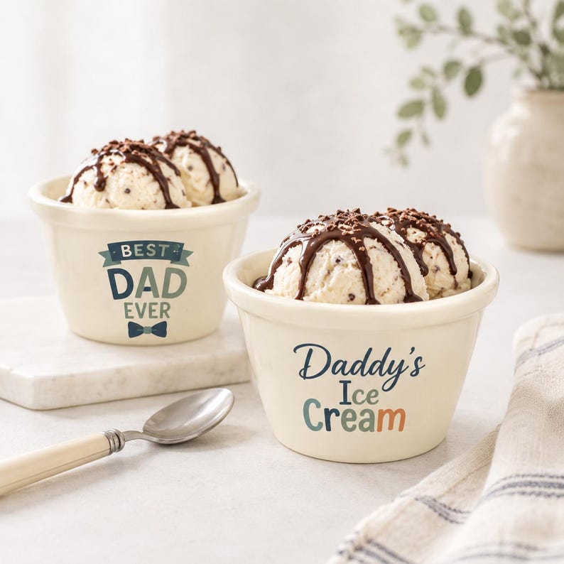 Regalo per l'inaugurazione della casa, ciotola per gelato in ceramica fatta a mano, regalo per gli amanti del gelato, festa a tema gelato, souvenir di nozze, regalo con ciotola in ceramica immagine 5