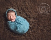 VERSION FRANCAISE Patron pour tricoté une poche et un bonnet, idéal pour les photos de nouveau-né