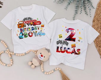 Personalized Disney Cars Birthday Shirt Lightening McQueen Shirt Disney Birthday Shirt Disney Family Shirts Personalized Birthday Shirts