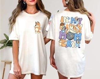 In My Blue Mom Era Shirt Blue Mom Shirt Blue Mom Era Tee Funny Cartoon Mom Shirt Mothers Day Gift for Mom Blue Dog Mom Gift Mommy Era Tee