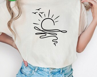 Comfort Colors® Sun T-shirt Sunshine Tee Shirt Summer Shirt Beach Shirts Summer Positive Vibes Shirt Gift For Her Shirts For Women Cute tee