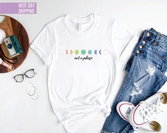 LGBT Pride Shirt Not A Phase Funny Pride Tee Gift for Gay Friend Queer Humor Apparel Rainbow Graphic Shirt LGBTQ Not A Phase LGBTQ Ally Tee