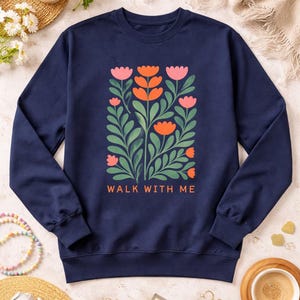 LDS Girls Camp Shirt Walk With Me, YW Camp Floral Shirt 2026, Moses 6 Shirt, Young Women Camp Tee, Multiple Colors Bild 1