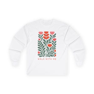 LDS Girls Camp Shirt Walk With Me, YW Camp Floral Shirt 2026, Moses 6 Shirt, Young Women Camp Tee, Multiple Colors Bild 2