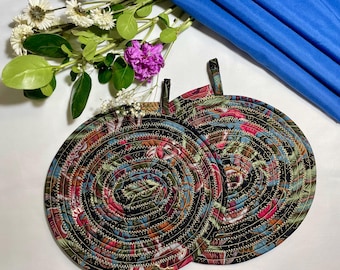 Floral Jelly-Roll Trivets