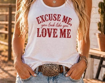 Koszulka z tekstem piosenki Elli Langley: „Excuse You Look Like You Love Me”