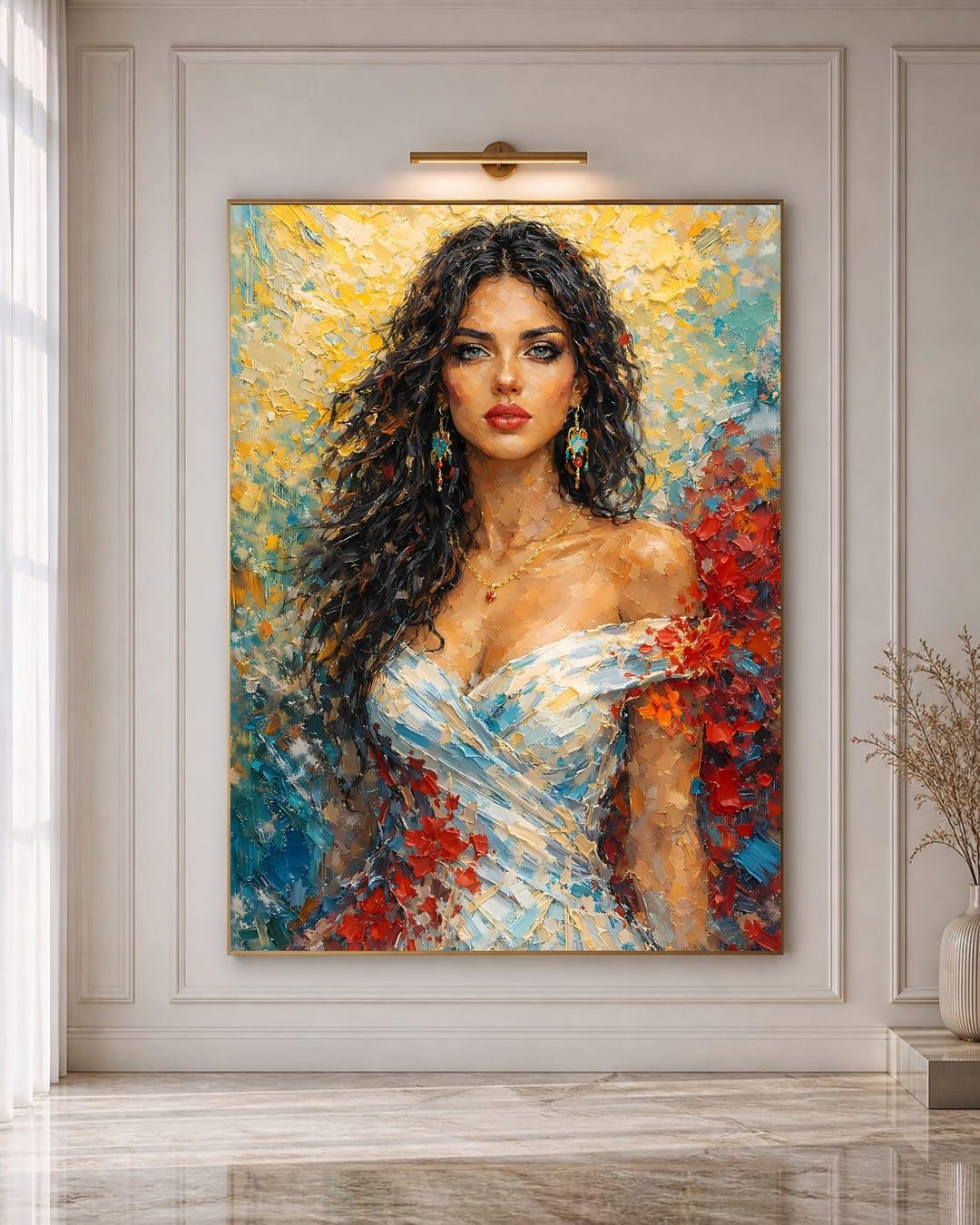 Colorful Feminine Woman Wall Art Print | Abstract Portrait | Living ...