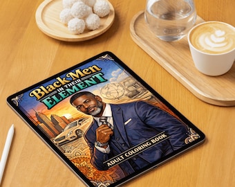 Målarbok för svarta män | Snygga illustrationer av afroamerikanska män (utskrivbar PDF)