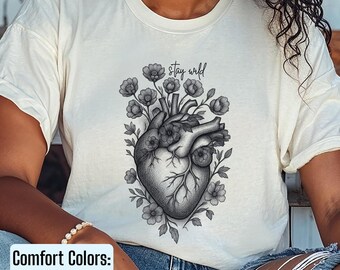 Whimsigothic Dark Romance Shirt | Comfort Colors Edgy Dark Botanical Tee, Whimsy Goth Clothes