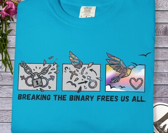 Nonbinary Pride Merch Genderfluid Tshirt, Gender Neutral Transgender Tee, Trans Rights Shirt, Comfort Colors T-shirt