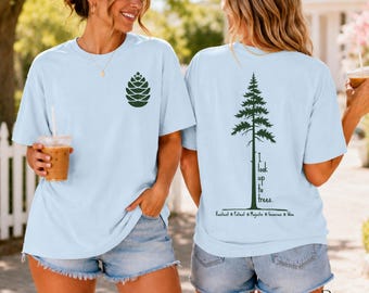 Forestcore Tree Shirt, Forest Aesthetic Tee, Woodland Theme Gift, Comfort Colors Backprinted Shirt for Men and Women