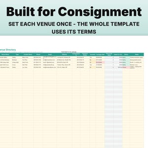 Consignment Tracker Spreadsheet | Google Sheets, Excel | Artist Sales Commission Template image 6