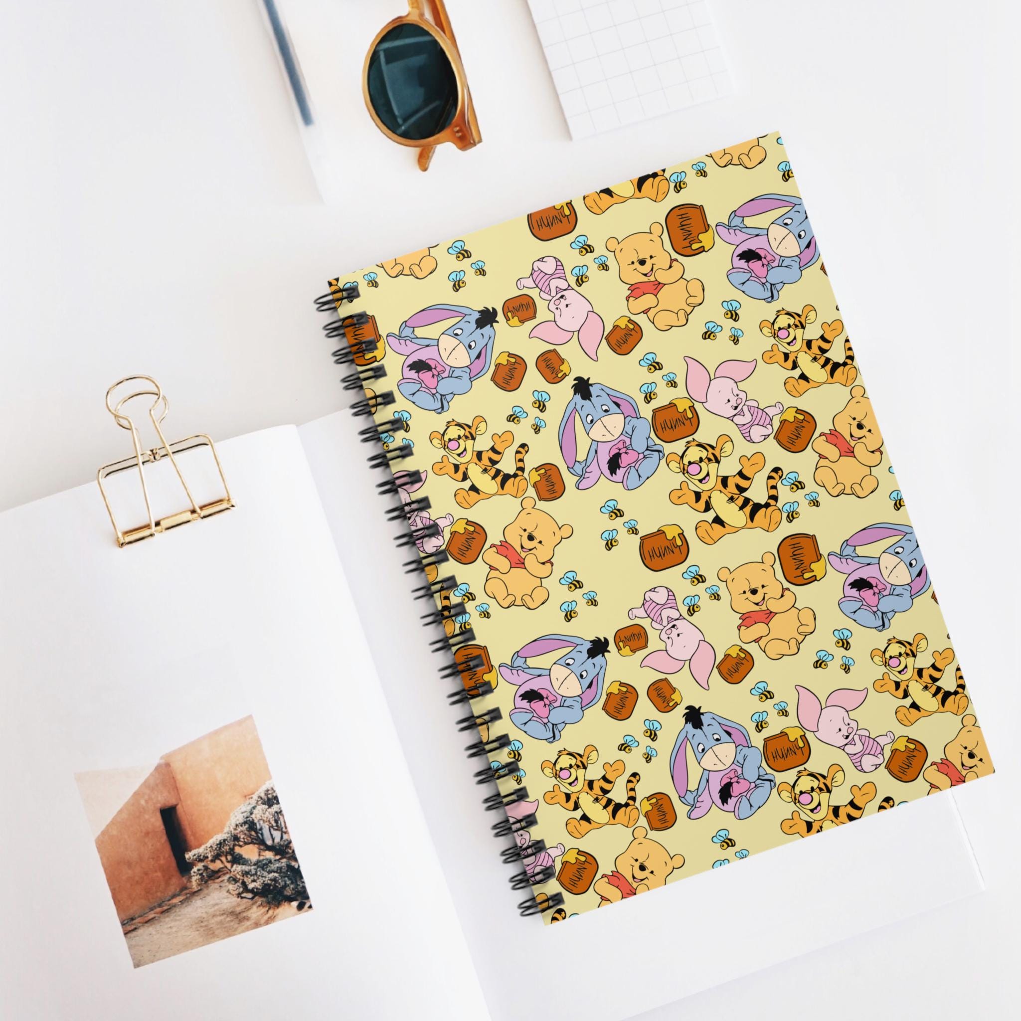 Winnie the Pooh Characters Spiral Notebook | Pastel Pooh, Tigger ...