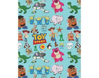 Manta Minky de personajes de Toy Story / Woody Buzz Lotso Jessie Rex