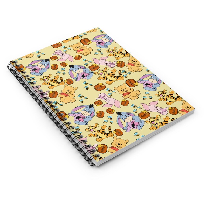 Winnie the Pooh Characters Spiral Notebook | Pastel Pooh, Tigger ...