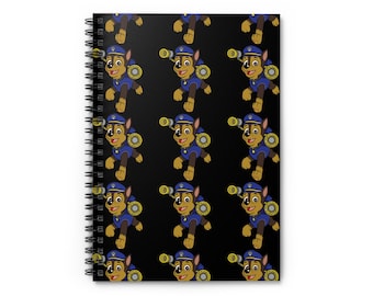 Smiling Robot Pattern Notebook | Spiral Journal, Ruled Lined