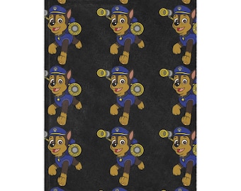 Kocyk Minky z motywem policjanta | Nadruk z postaciami dziecięcymi