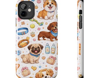 Cute Cartoon Puppies Phone Case | Tough Phone Case
