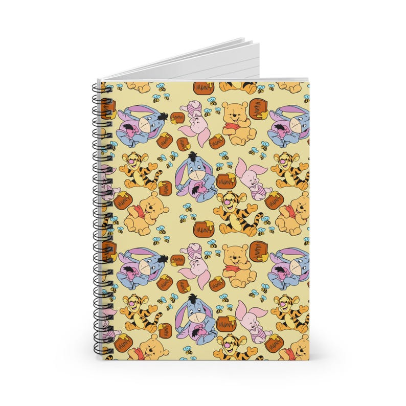Winnie the Pooh Characters Spiral Notebook | Pastel Pooh, Tigger ...
