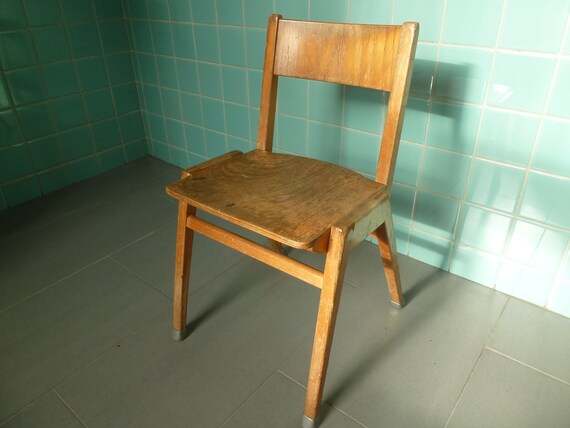 Vtg Small Child S Chair 6 8 Yrs Wood Carpenter Etsy