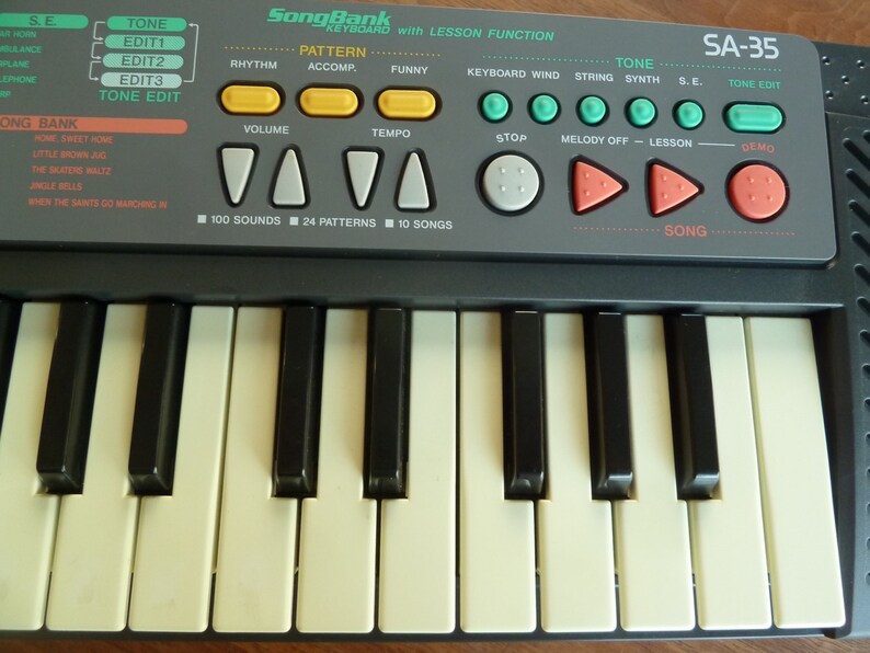 Vtg 90s /// CASIO SA35 // Electronic Keyboard // Songbank / Etsy