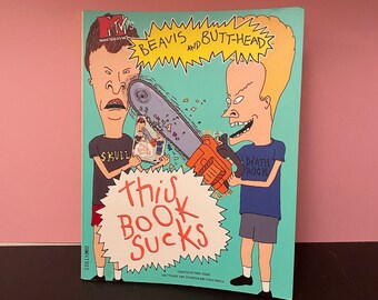 Beavis and Butt-Head // 1993 // This Book Sucks // 90s Cult Heroes of MTV // 1st UK edition Boxtree // Vintage book