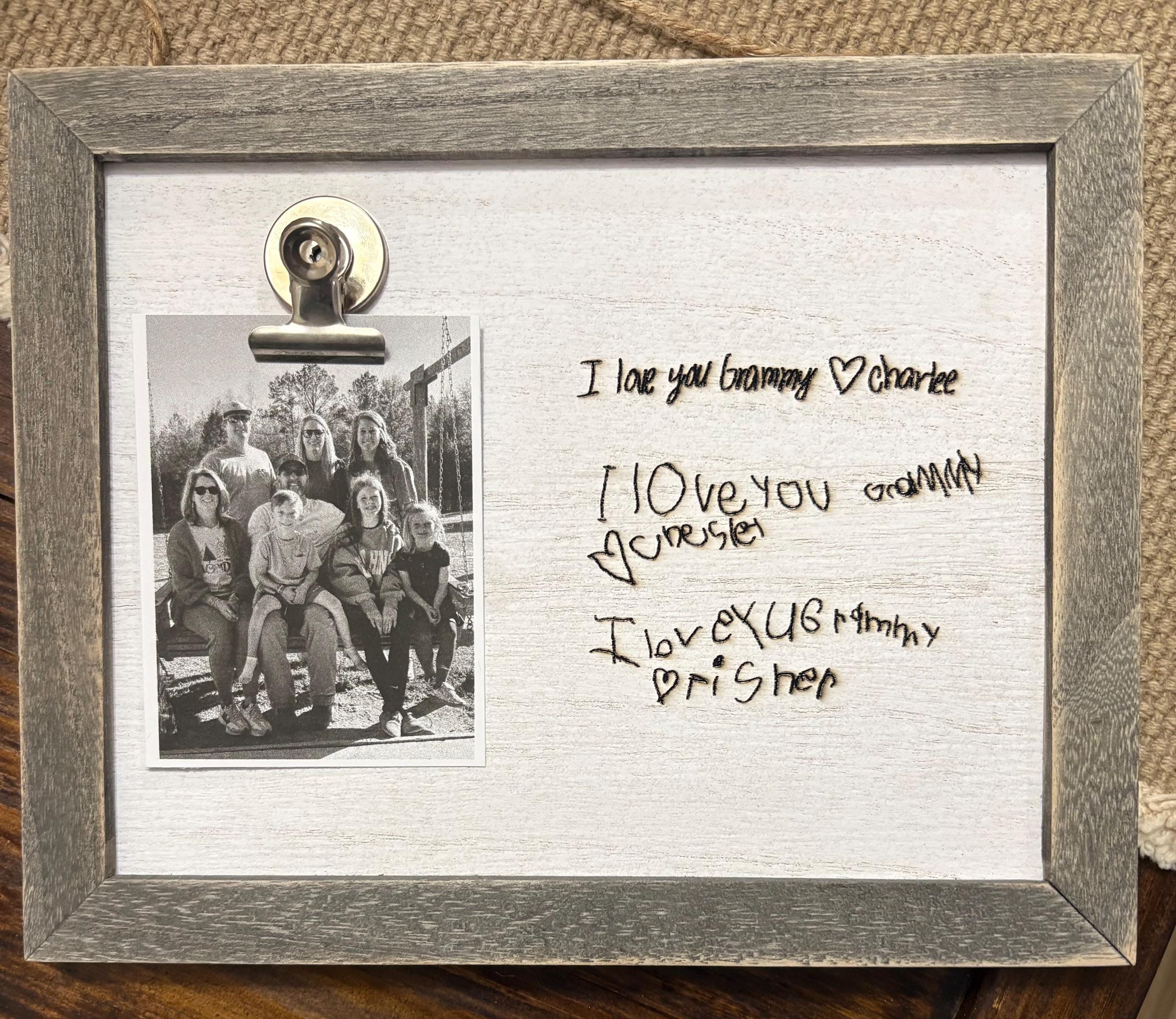 Personalized Grandkids Handwriting Photo Frame – Family Gift - Etsy