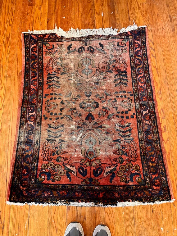 Semi Antique Sarouk Hand Knotted 3’3” x 4’1”