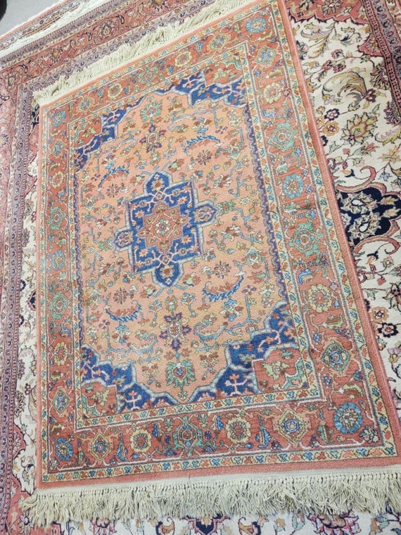 Karastan Rug 700 Series 736 Medallion Serapi 4.3x6 Very Nice #kARS46